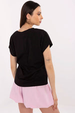 Hverdags komfort T-shirt - FP til dame fra MS StyleHaven, størrelse L, med short, bukselengde long, kjolelengde midi, kjolestil wrap