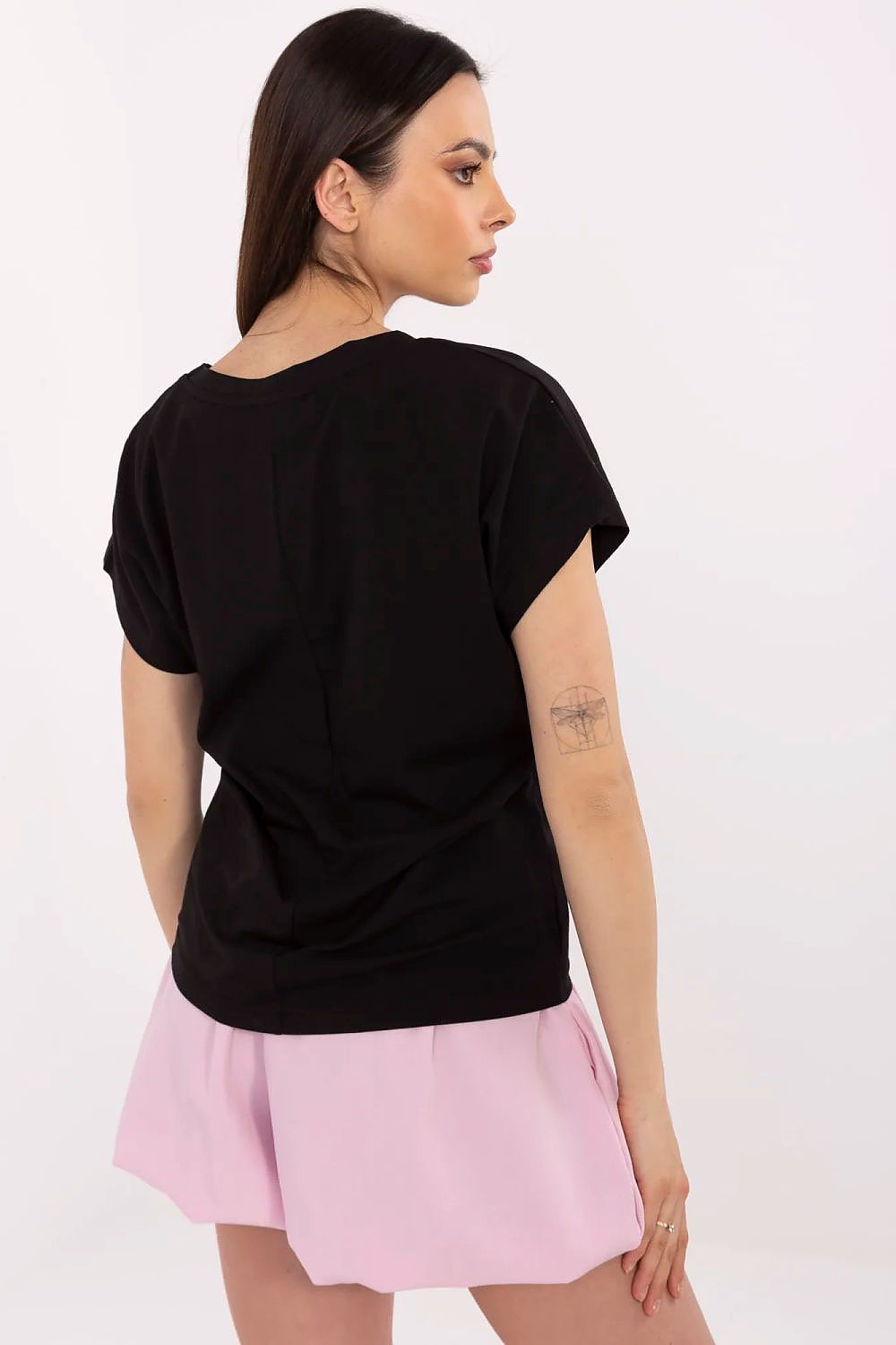 Hverdags komfort T-shirt - FP til dame fra MS StyleHaven, størrelse L, med short, bukselengde long, kjolelengde midi, kjolestil wrap