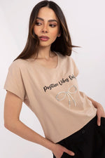 Hverdags komfort T-shirt - FP til dame fra MS StyleHaven, størrelse L, med short, bukselengde long, kjolelengde midi, kjolestil wrap