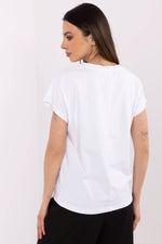 Hverdags komfort T-shirt - FP til dame fra MS StyleHaven, størrelse M, med short, bukselengde long, kjolelengde midi, kjolestil wrap