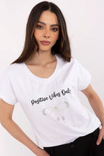 Hverdags komfort T-shirt - FP til dame fra MS StyleHaven, størrelse L, med short, bukselengde long, kjolelengde midi, kjolestil wrap
