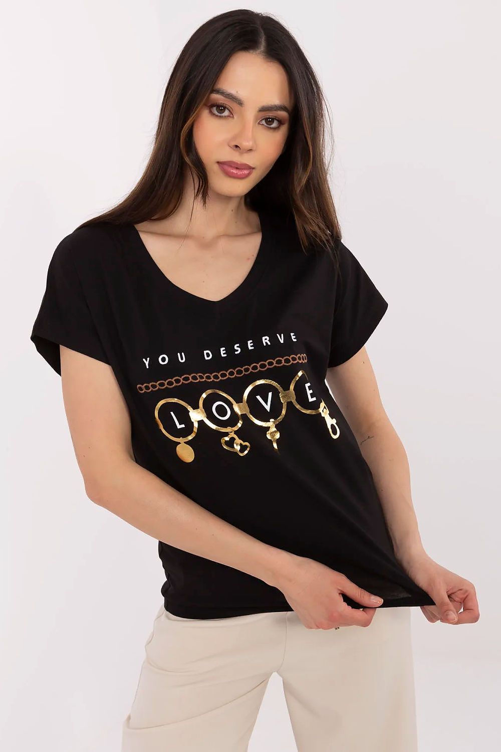 T-shirt til dame - FP til dame fra MS StyleHaven, størrelse s, med short, bukselengde long, kjolelengde midi, kjolestil wrap