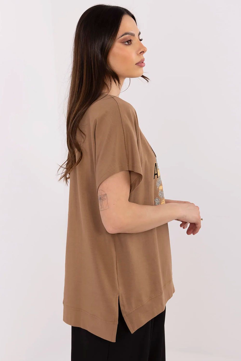 Trendy touch Blouse - FP til dame fra MS StyleHaven, størrelse L/XL, med short, bukselengde long, kjolelengde midi, kjolestil wrap