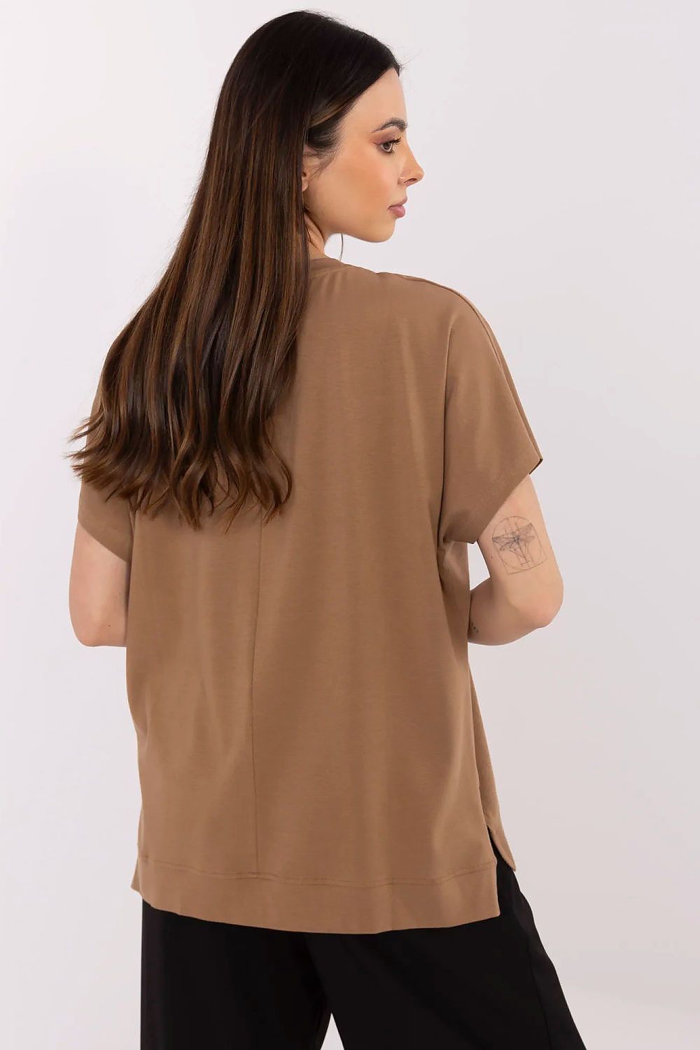 Trendy touch Blouse - FP til dame fra MS StyleHaven, størrelse S/M, med short, bukselengde long, kjolelengde midi, kjolestil wrap