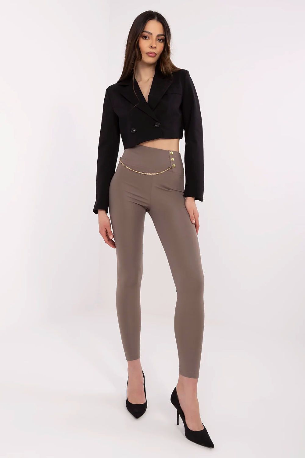 Long leggings - FP til dame fra MS StyleHaven, størrelse s, med short, bukselengde long, kjolelengde midi, kjolestil wrap
