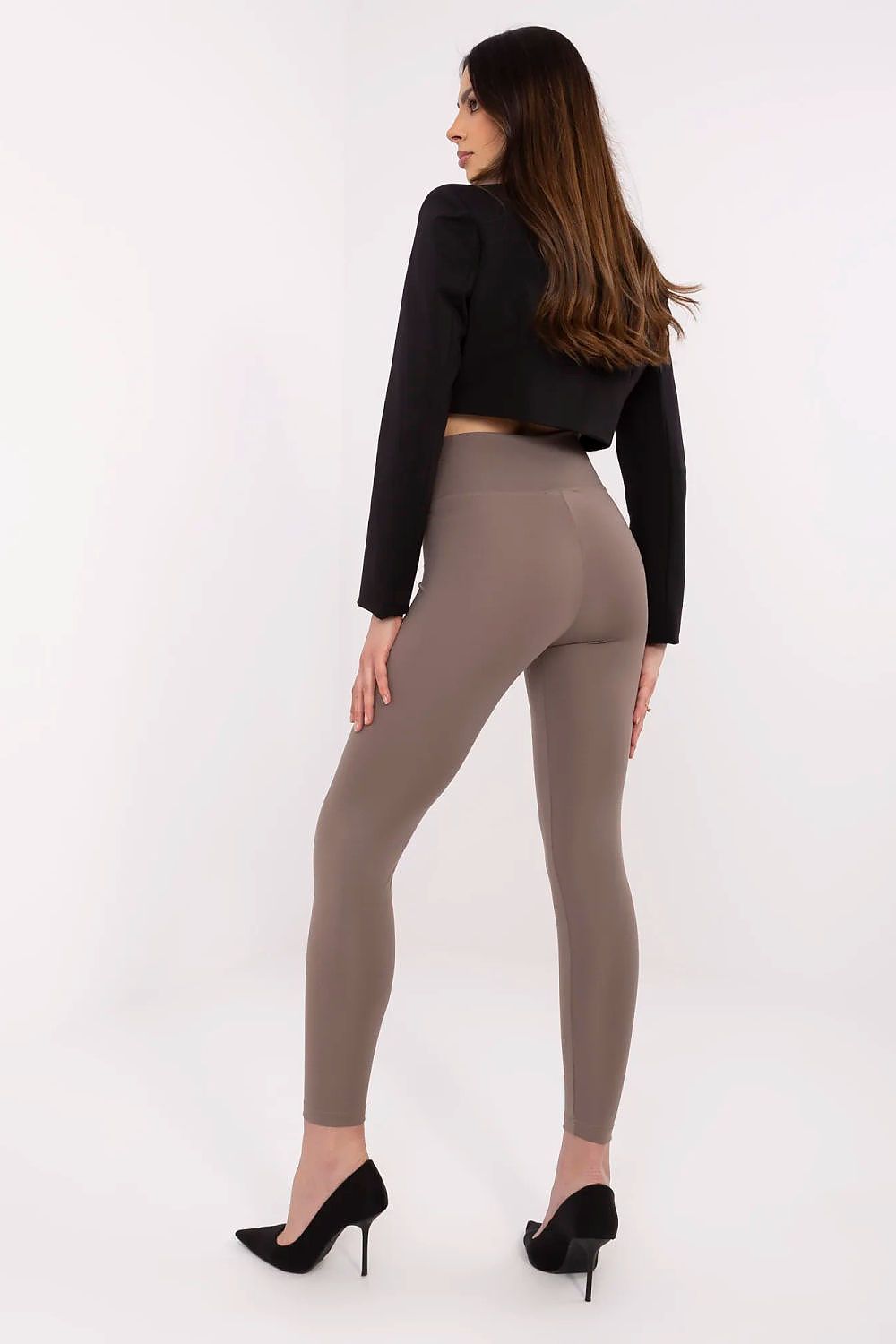 Long leggings - FP til dame fra MS StyleHaven, størrelse L, med short, bukselengde long, kjolelengde midi, kjolestil wrap