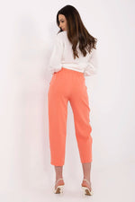 Elegante sigarettbukser for kvinner til dame fra MS StyleHaven, laget av polyester, farge Oransje, størrelse s, med short ermer, perfekt til casual; dress