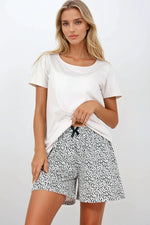 Pyjamas Momenti Per Me til dame fra MS StyleHaven, laget av Bomull, farge beige, størrelse s, med 45720 ermer, perfekt til casual; dress