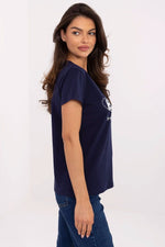Utmerket  Dame T-skjorte - FP til dame fra MS StyleHaven, størrelse M, med short, bukselengde long, kjolelengde mini, kjolestil wrap