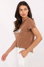 Utmerket  Dame T-skjorte - FP til dame fra MS StyleHaven, størrelse s, med short, bukselengde long, kjolelengde mini, kjolestil wrap