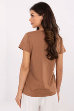 Utmerket  Dame T-skjorte - FP til dame fra MS StyleHaven, størrelse M, med short, bukselengde long, kjolelengde mini, kjolestil wrap