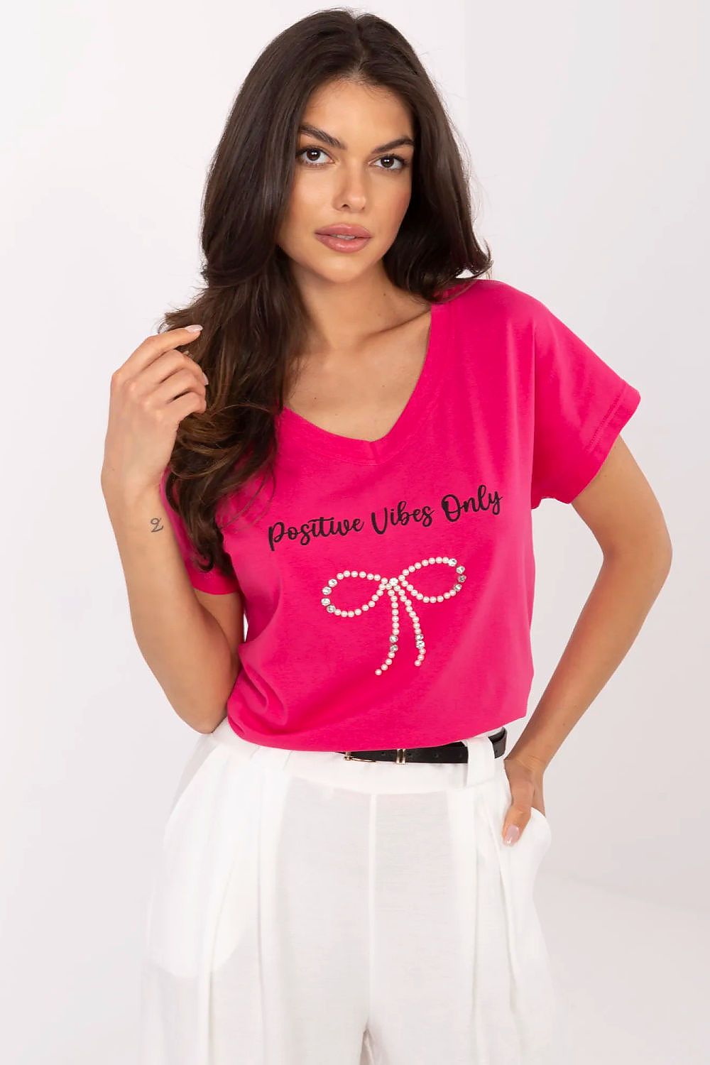 Hverdags komfort T-shirt - FP til dame fra MS StyleHaven, størrelse XL, med short, bukselengde long, kjolelengde midi, kjolestil wrap