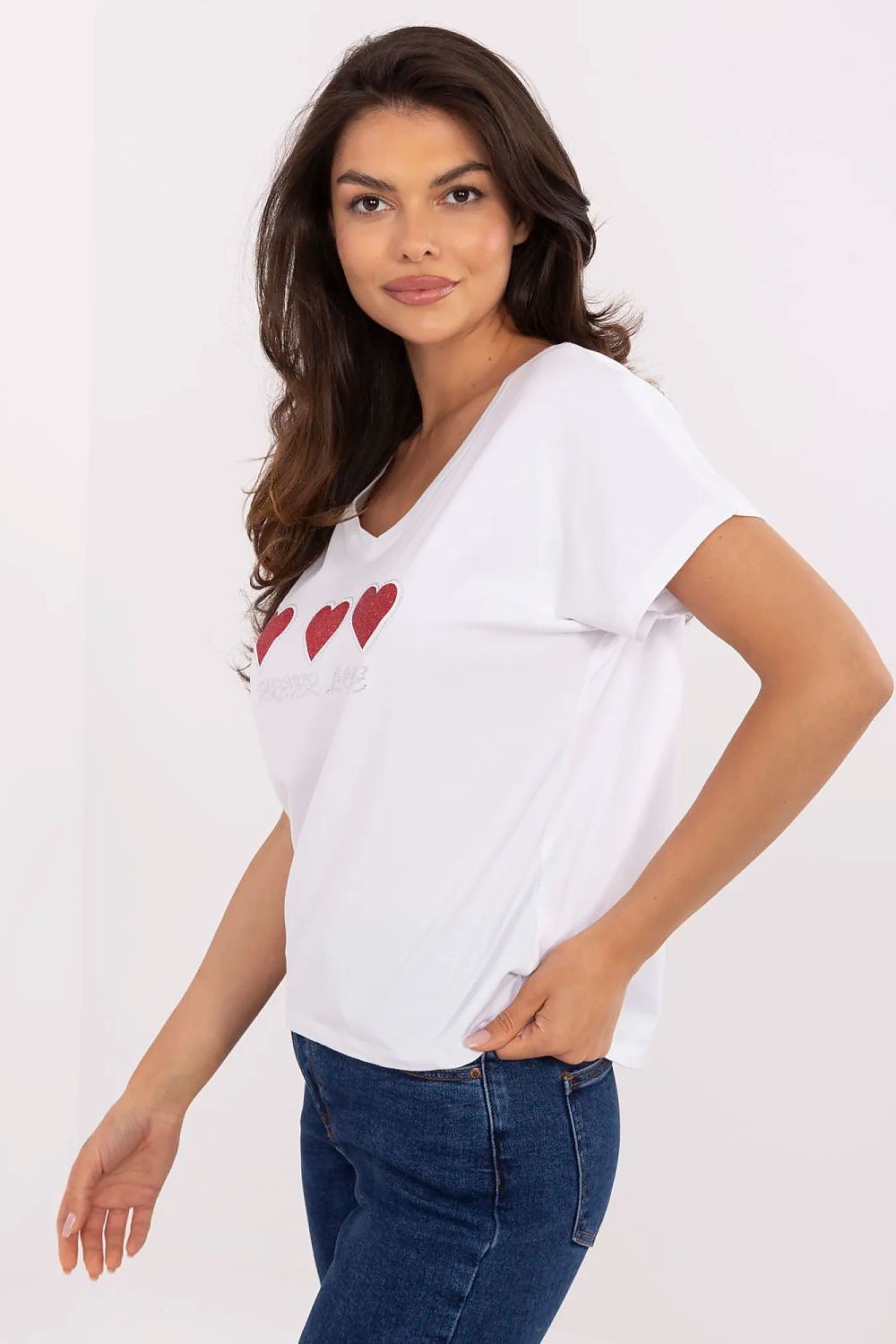 Dame T-skjorte i casual stil - FP til dame fra MS StyleHaven, størrelse M, med short, bukselengde long, kjolelengde mini, kjolestil wrap