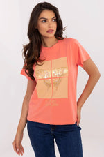 T-skjorte - FP til dame fra MS StyleHaven, størrelse L, med short, bukselengde long, kjolelengde mini, kjolestil wrap