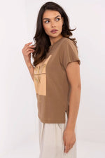 T-skjorte - FP til dame fra MS StyleHaven, størrelse L, med short, bukselengde long, kjolelengde mini, kjolestil wrap