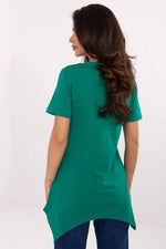 Dame bluse med dyreprint- FP til dame fra MS StyleHaven, størrelse L, med short, bukselengde long, kjolelengde mini, kjolestil wrap