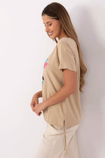 Casual T-skjorte til Dame - FP til dame fra MS StyleHaven, størrelse M, med short, bukselengde long, kjolelengde mini, kjolestil wrap