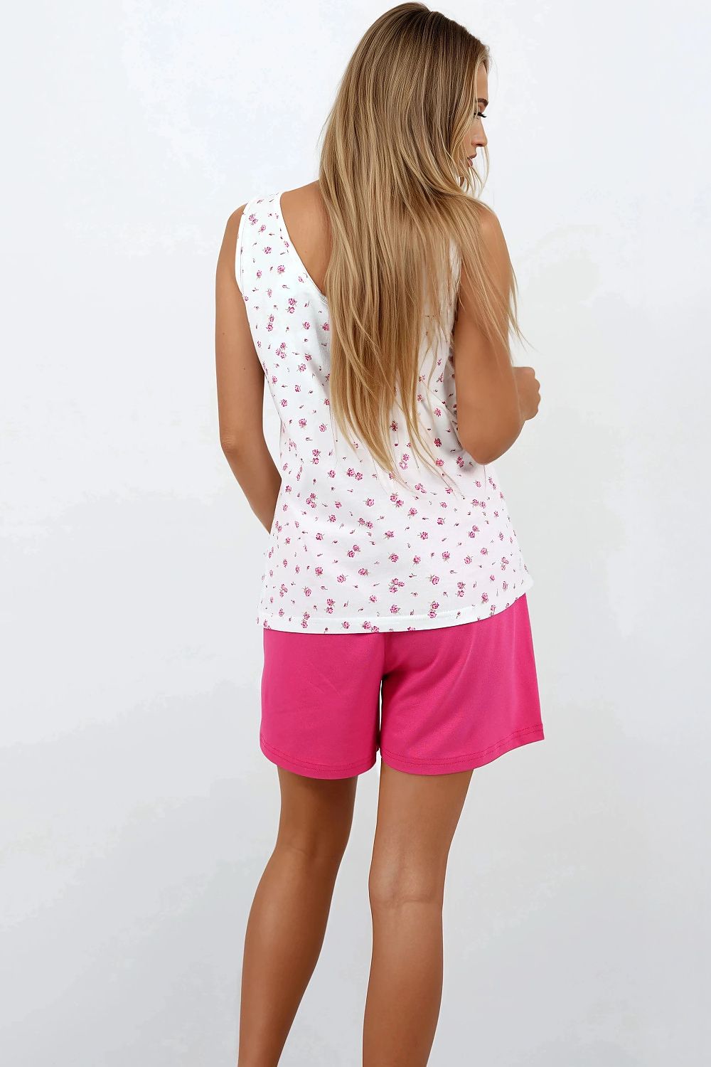 Pyjamas Momenti Per Me til dame fra MS StyleHaven, laget av Bomull; Viskose, farge Rosa, størrelse L, med short ermer, perfekt til casual
