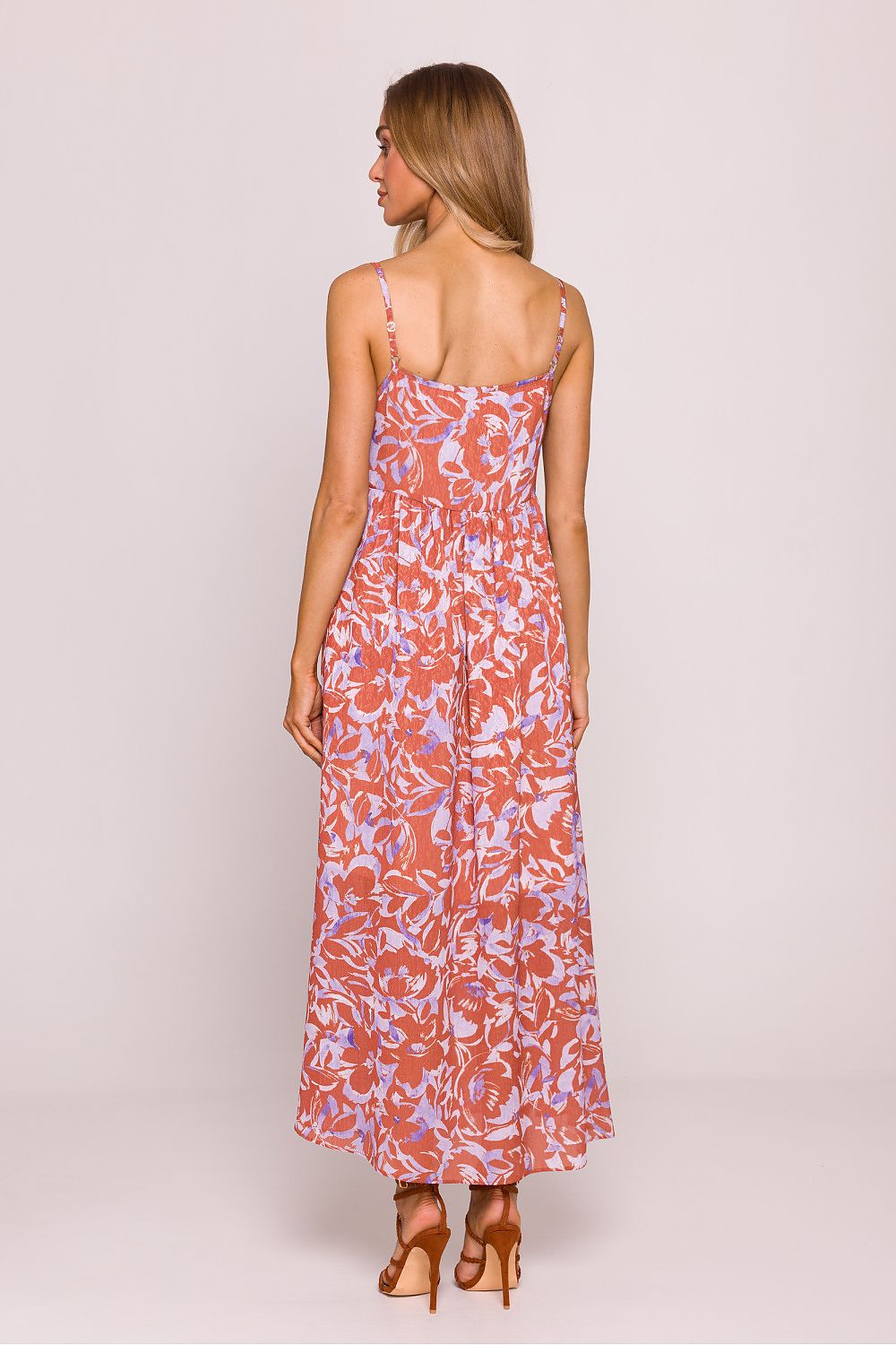 Lett Dagkjole - Moe til dame fra MS StyleHaven, laget av polyester, farge Flerfarget 2, størrelse S/M, med sleeveless ermer, perfekt til dress