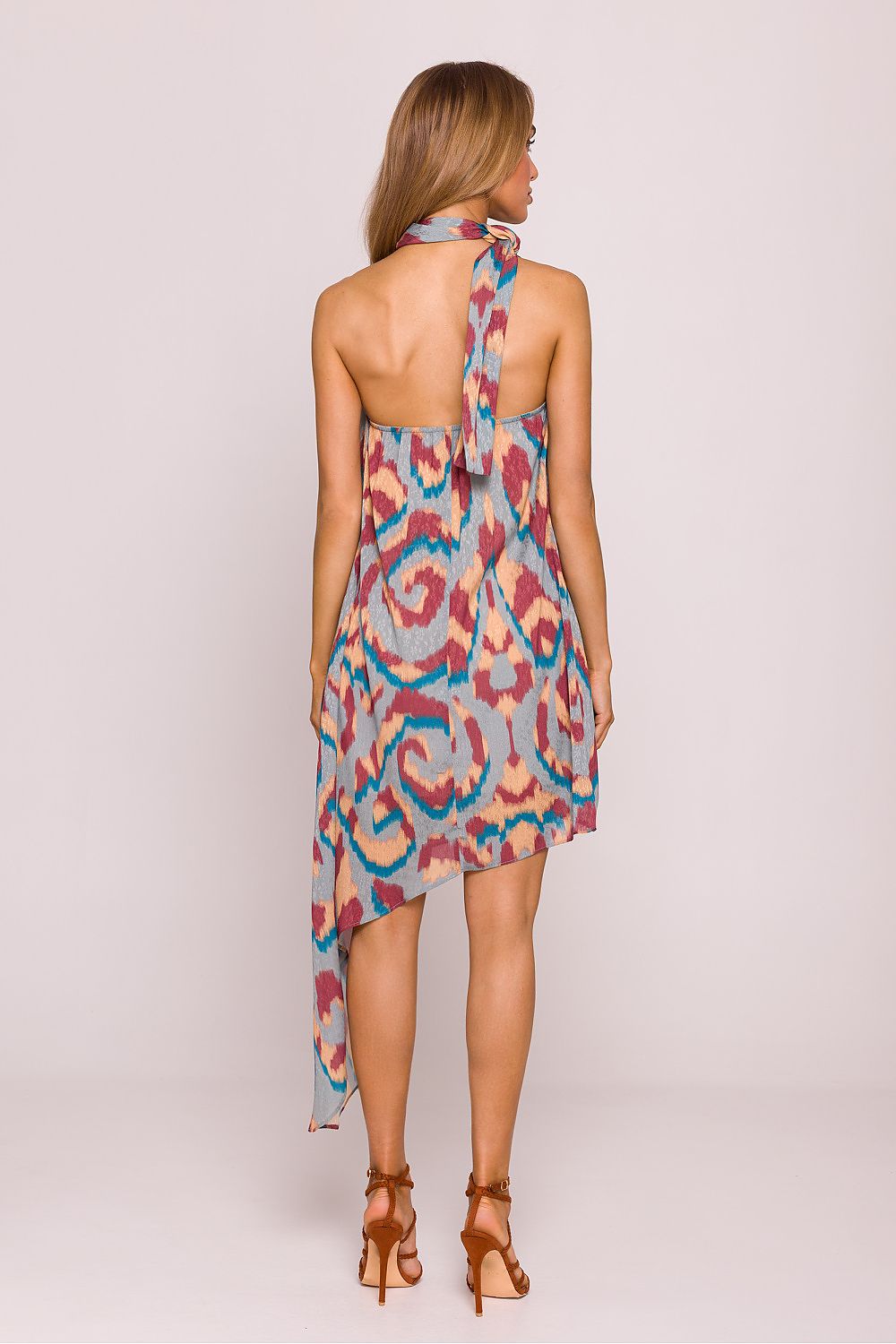 Dagkjole Moe til dame fra MS StyleHaven, laget av polyester, farge Flerfarget, størrelse L/XL, med sleeveless ermer, perfekt til dress