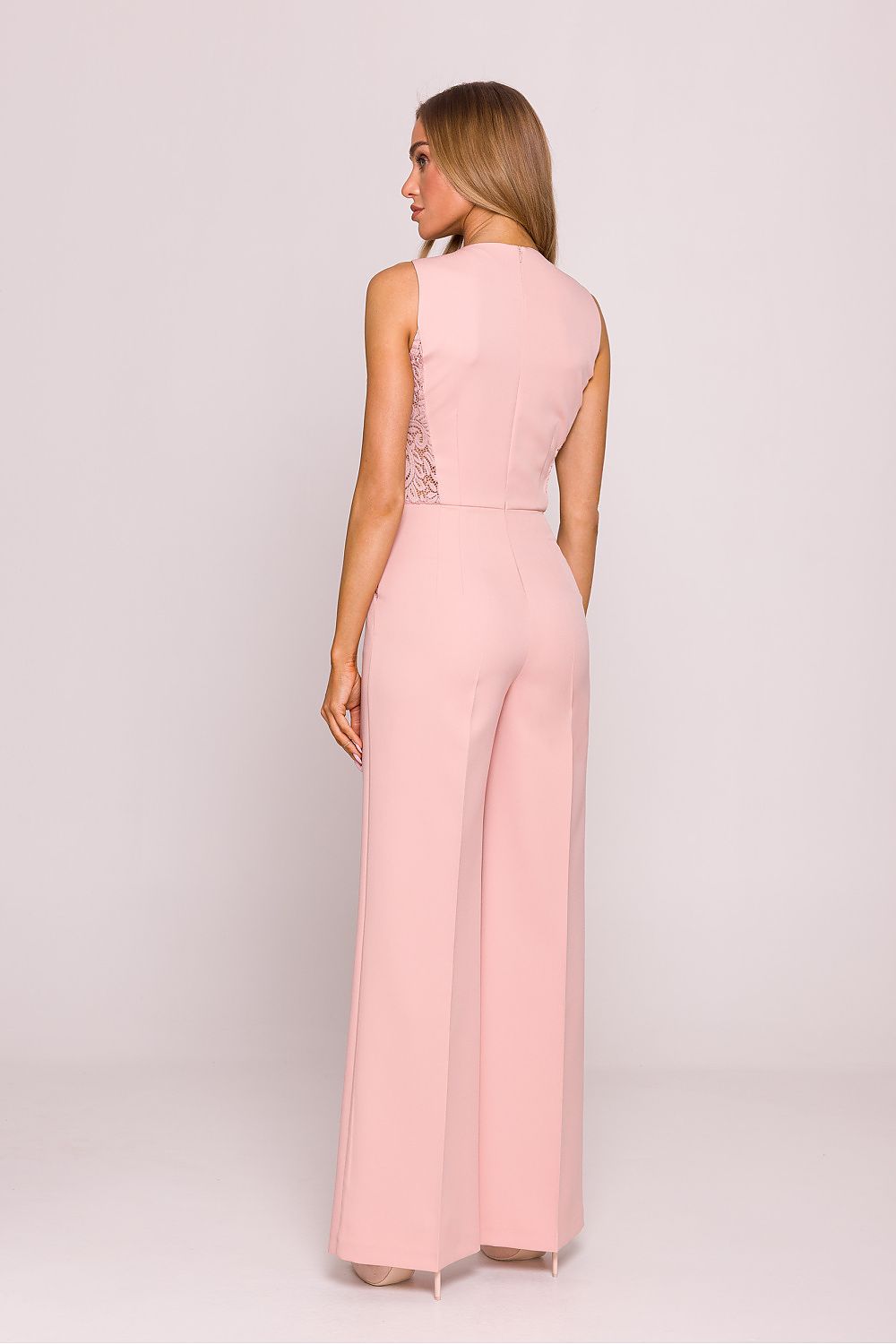 Klassisk Jumpsuit - Moe til dame fra MS StyleHaven, laget av polyester, farge Rosa, størrelse M, med sleeveless ermer, perfekt til dress