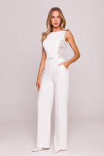 Klassisk Jumpsuit - Moe til dame fra MS StyleHaven, laget av polyester, farge Rosa, størrelse L, med sleeveless ermer, perfekt til dress