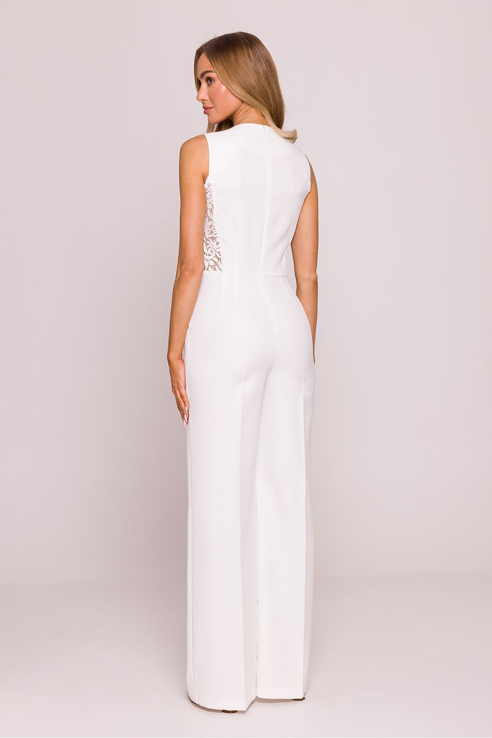 Klassisk Jumpsuit - Moe til dame fra MS StyleHaven, laget av polyester, farge Rosa, størrelse XL, med sleeveless ermer, perfekt til dress