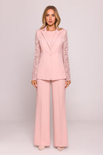 Jakke Moe til dame fra MS StyleHaven, laget av polyester, farge Rosa, størrelse M, med sleeveless ermer, perfekt til dress