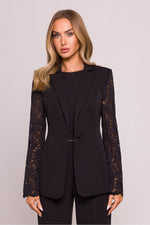 Jakke Moe til dame fra MS StyleHaven, laget av polyester, farge beige, størrelse M, med sleeveless ermer, perfekt til dress