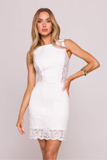 Aftenkjole - Moe til dame fra MS StyleHaven, laget av polyester, farge Rosa, størrelse XL, med sleeveless ermer, perfekt til dress