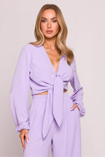 Bluse Moe til dame fra MS StyleHaven, laget av polyester, farge Blå, størrelse XL, med long ermer, perfekt til dress