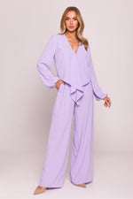 Bluse Moe til dame fra MS StyleHaven, laget av polyester, farge Blå, størrelse XXL, med long ermer, perfekt til dress