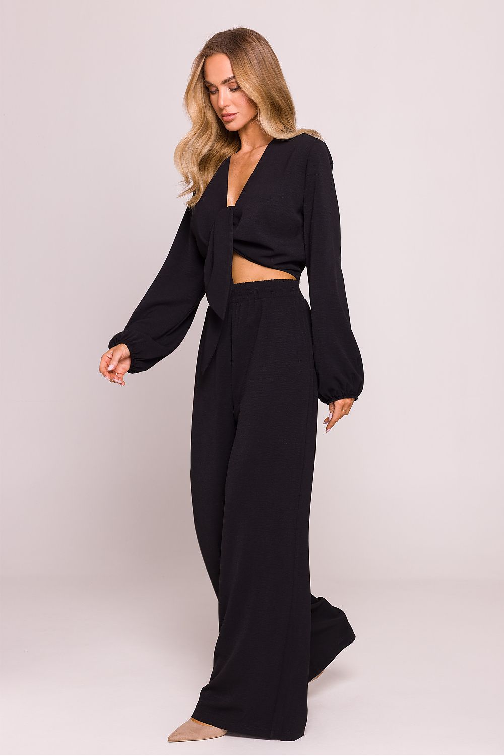 Bluse Moe til dame fra MS StyleHaven, laget av polyester, farge Brun, størrelse s, med long ermer, perfekt til dress