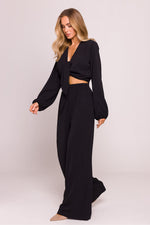Bluse Moe til dame fra MS StyleHaven, laget av polyester, farge Brun, størrelse s, med long ermer, perfekt til dress