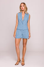 Gilet Moe til dame fra MS StyleHaven, laget av polyester, farge Grå, størrelse XL, med short ermer, perfekt til dress