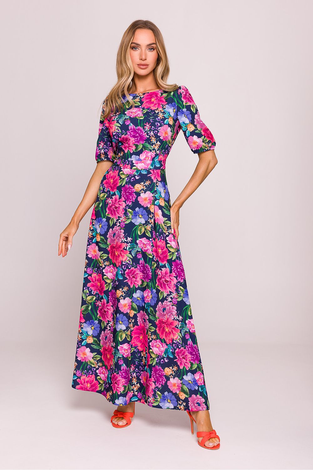 Sommerkjole Moe til dame fra MS StyleHaven, laget av polyester, farge Flerfarget, størrelse L, med short ermer, perfekt til dress