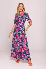 Sommerkjole Moe til dame fra MS StyleHaven, laget av polyester, farge Flerfarget, størrelse L, med short ermer, perfekt til dress