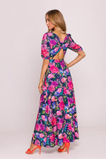Sommerkjole Moe til dame fra MS StyleHaven, laget av polyester, farge Flerfarget, størrelse XL, med short ermer, perfekt til dress