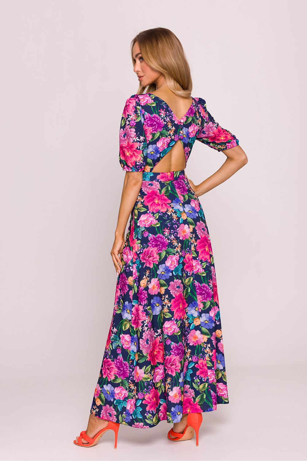 Sommerkjole Moe til dame fra MS StyleHaven, laget av polyester, farge Flerfarget, størrelse XL, med short ermer, perfekt til dress