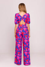 Jumpsuit - Moe til dame fra MS StyleHaven, laget av polyester, farge Flerfarget, størrelse M, med short ermer, perfekt til dress