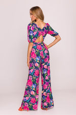 Jumpsuit - Moe til dame fra MS StyleHaven, laget av polyester, farge Flerfarget, størrelse XL, med short ermer, perfekt til dress