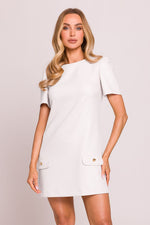 A-fasong Dagkjole - Moe til dame fra MS StyleHaven, laget av polyester; rayon, farge Blå, størrelse L, med short ermer, perfekt til dress