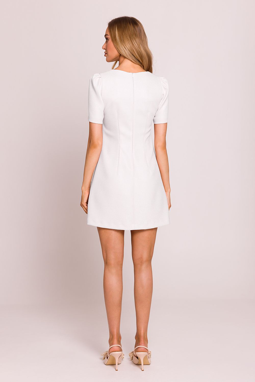 A-fasong Dagkjole - Moe til dame fra MS StyleHaven, laget av polyester; rayon, farge Blå, størrelse XXL, med short ermer, perfekt til dress