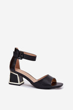 Hælsandaler Step in style til dame fra MS StyleHaven, laget av Bomull, farge Hvit, størrelse 40, med short ermer, perfekt til dress