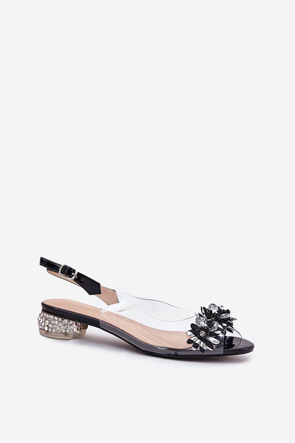 Hælsandaler Step in style til dame fra MS StyleHaven, laget av Bomull, farge Rosa, størrelse 40, med short ermer, perfekt til dress