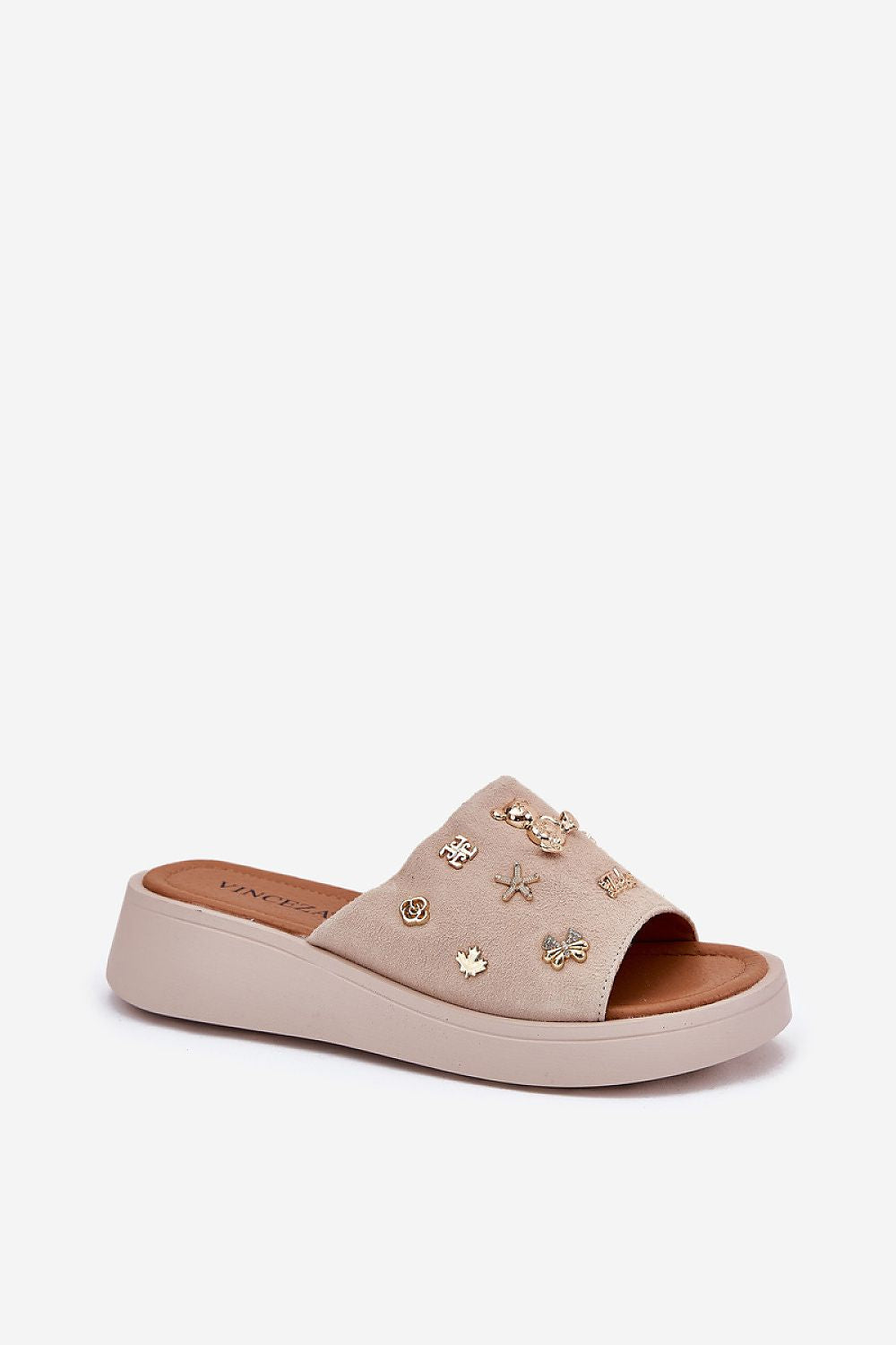 Flip-flops Step in Style til dame fra MS StyleHaven, laget av Bomull, farge beige, størrelse 37, med short ermer, perfekt til casual; dress