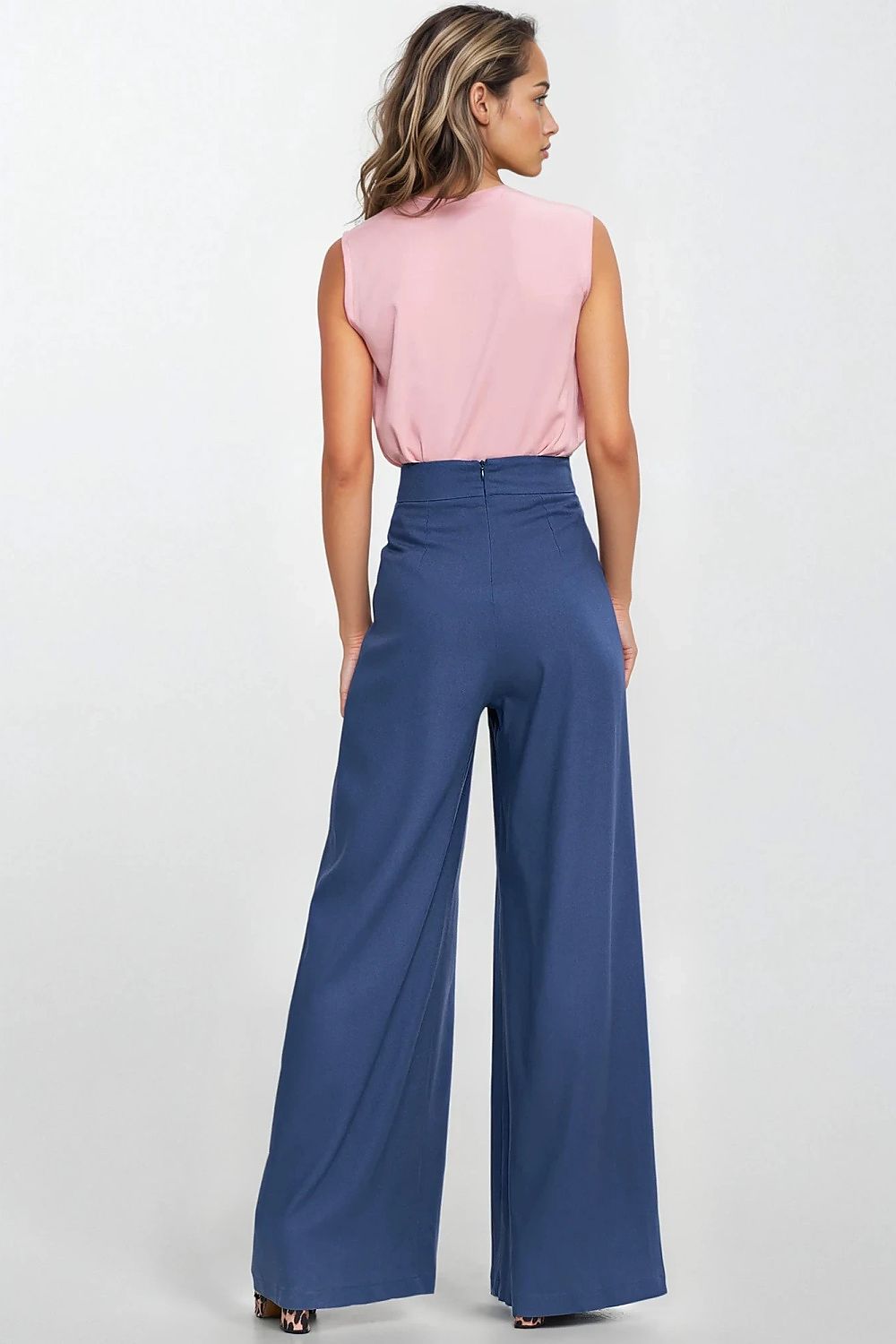 Damebukser Nife til dame fra MS StyleHaven, laget av rayon; Lin, farge Svart, størrelse 42, med sleeveless; short ermer, perfekt til casual