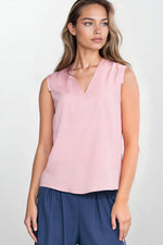 Bluse Nife til dame fra MS StyleHaven, laget av Viskose, farge Rosa, størrelse 36, med sleeveless; 3-4 ermer, perfekt til casual; dress