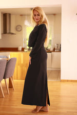 Sett Mirale til dame fra MS StyleHaven, laget av Bomull; Elastan-1, farge Svart, størrelse s, med long ermer, perfekt til dress