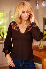 Bluse Mirale til dame fra MS StyleHaven, laget av Viskose, farge Svart, størrelse s, med long ermer, perfekt til dress